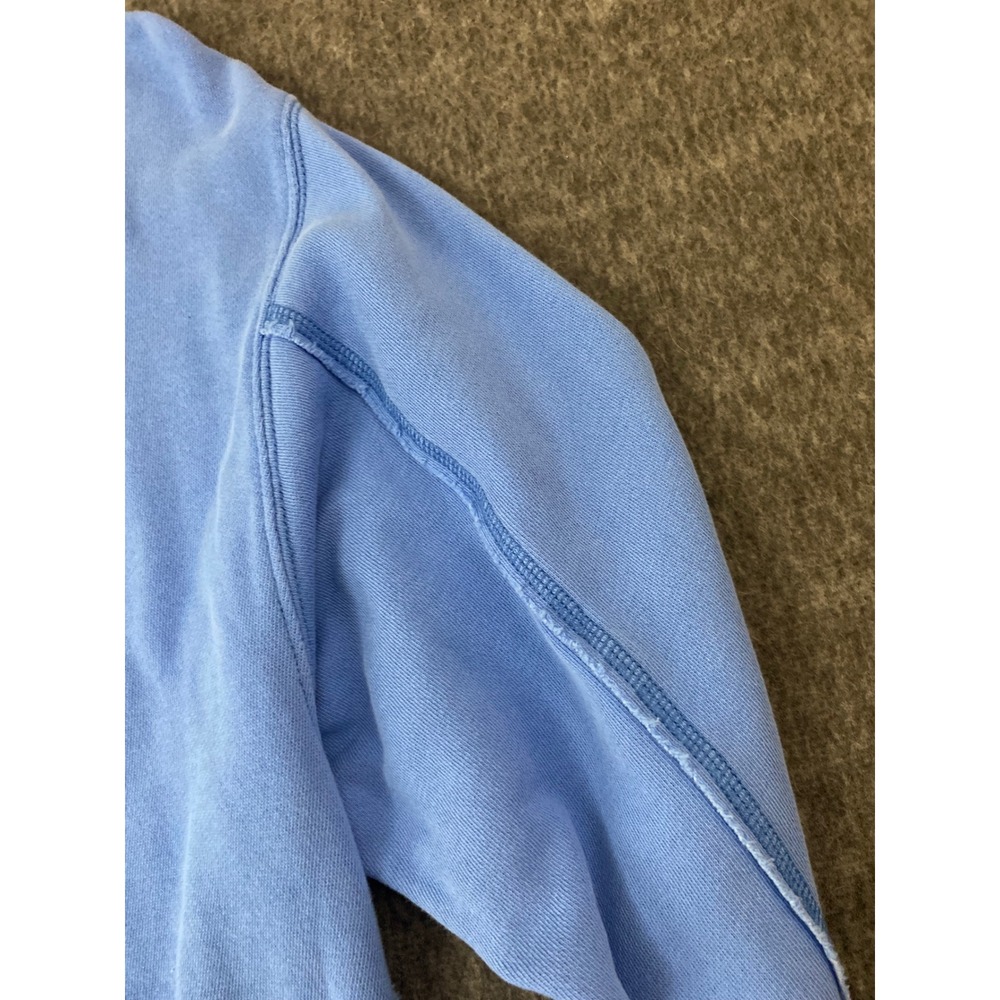 Aerie Womens Blue Embroidered Logo Crewneck Sweatshirt Oversized Fleece Medium - Picture 10 of 11